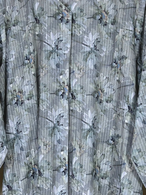 Ash Grey - Arabic Lawn Abaya HJ1633