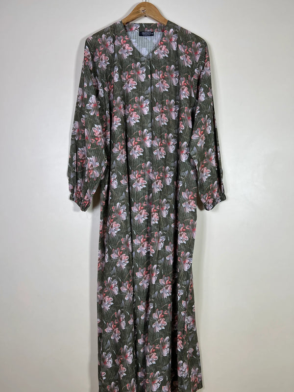Forest Green - Arabic Lawn Abaya HJ1634