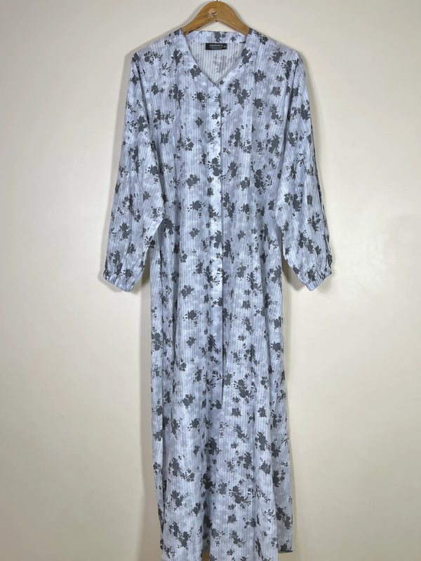 Pearl Cloud - Arabic Lawn Abaya HJ1636