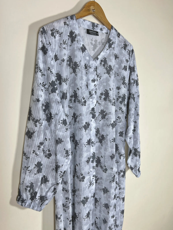 Pearl Cloud - Arabic Lawn Abaya HJ1636
