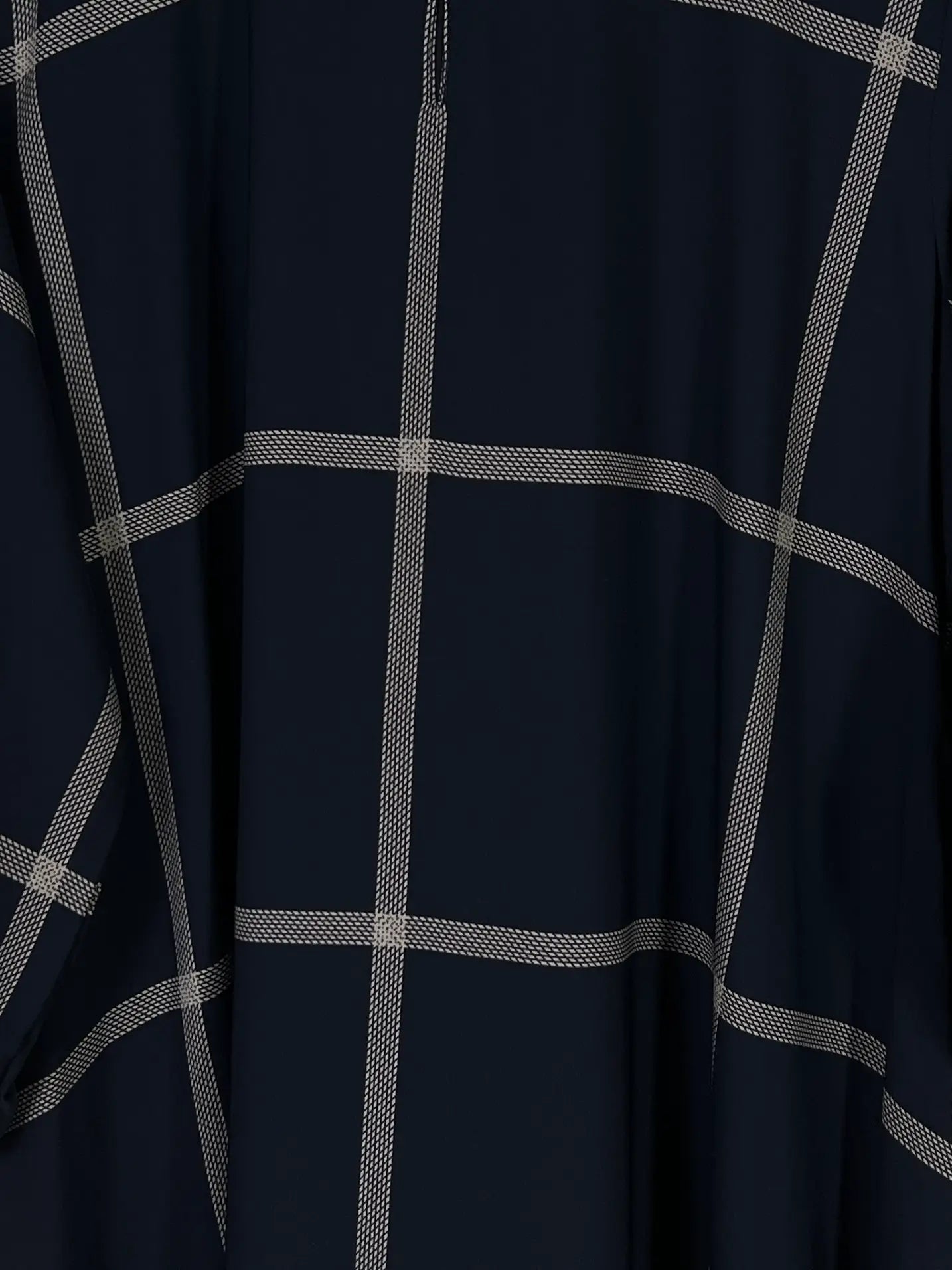 Black - Check Print Maxi Abaya HJ1612