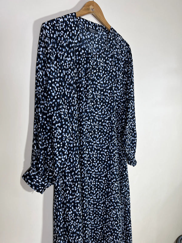 Moonlit Navy - Printed Maxi Abaya HJ1613