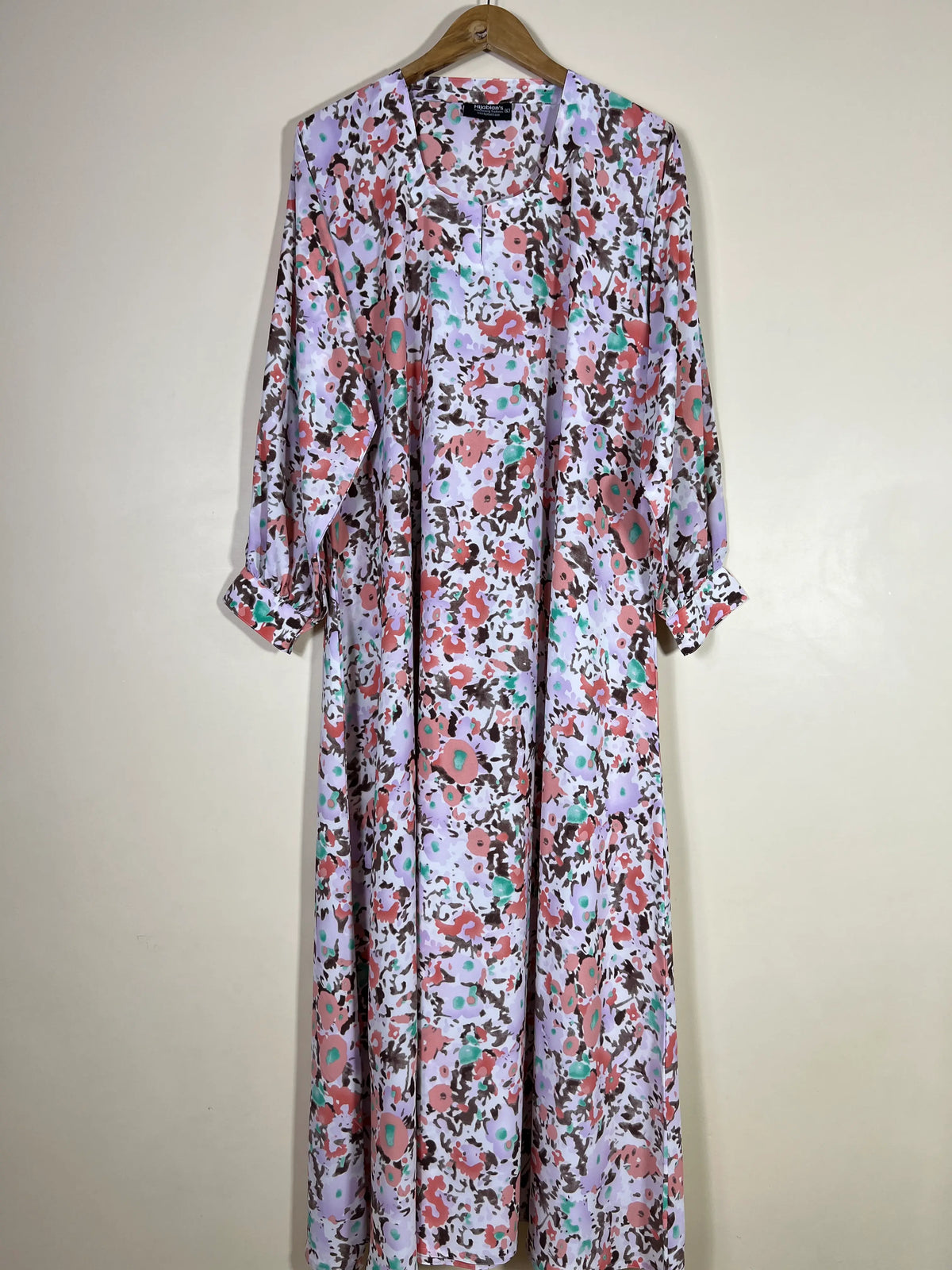 Lilac Pink - Floral Maxi Abaya HJ1614 Main image
