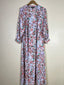 Lilac Pink - Floral Maxi Abaya HJ1614