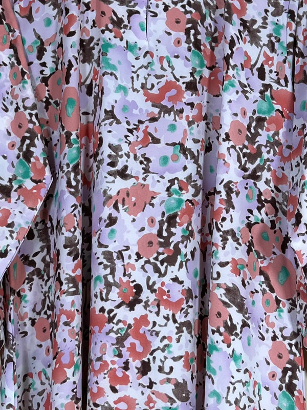 Lilac Pink - Floral Maxi Abaya HJ1614