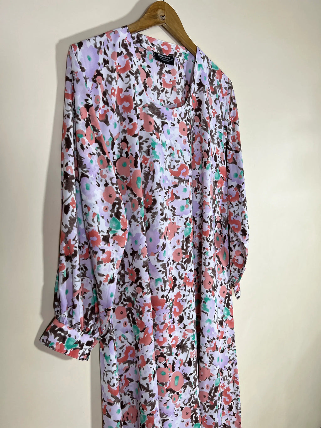 Lilac Pink - Floral Maxi Abaya HJ1614