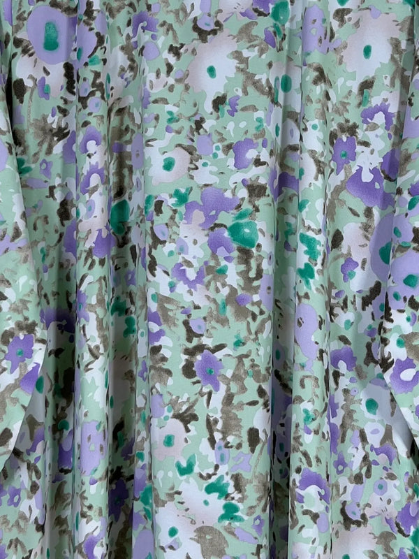 Mint Green - Floral Maxi Abaya HJ1611