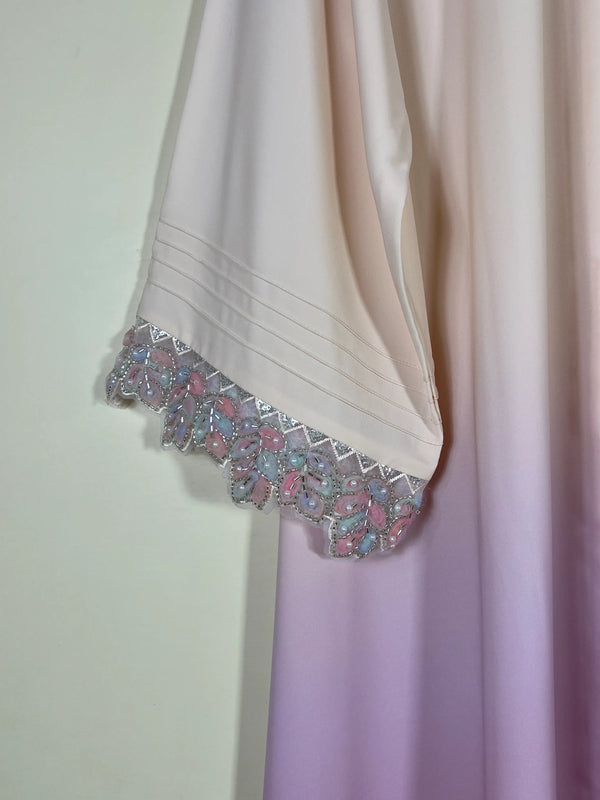 Blush Rose - Elara Open Abaya HJ1638