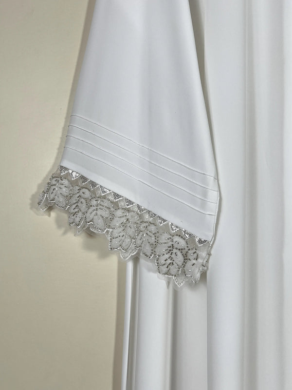 White - Elara Open Abaya HJ1639