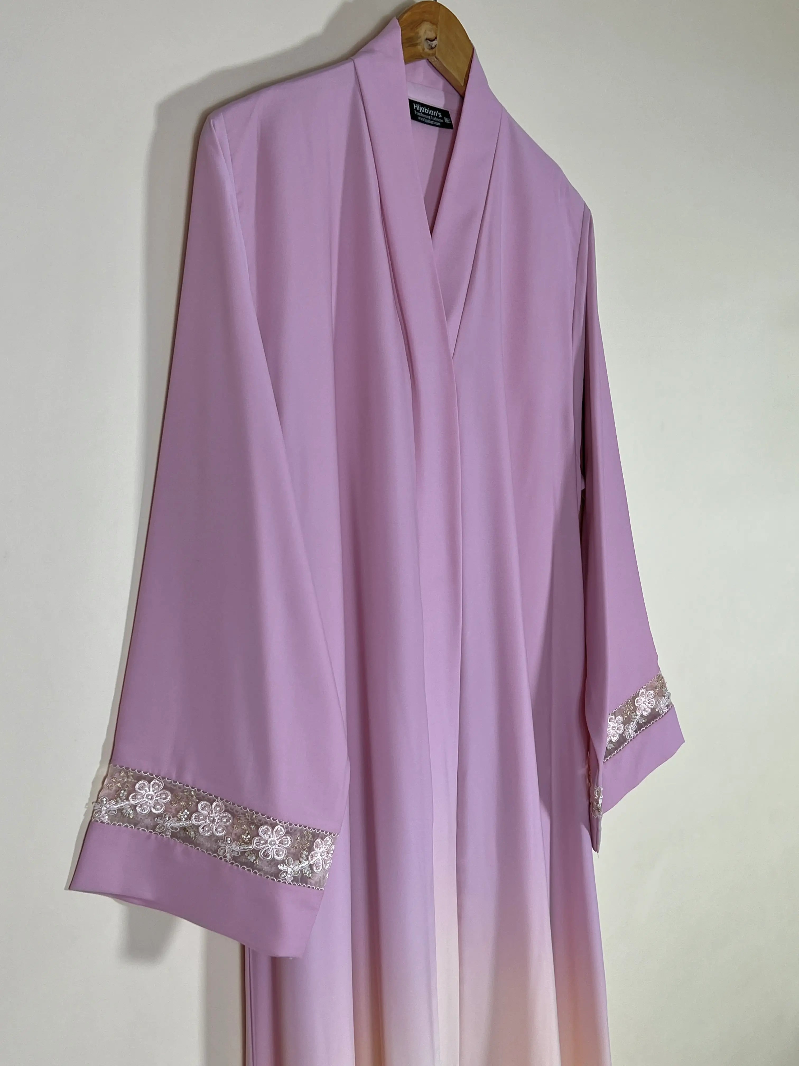 Blush Rose - Statement Sleeves Ombré Abaya HJ1640