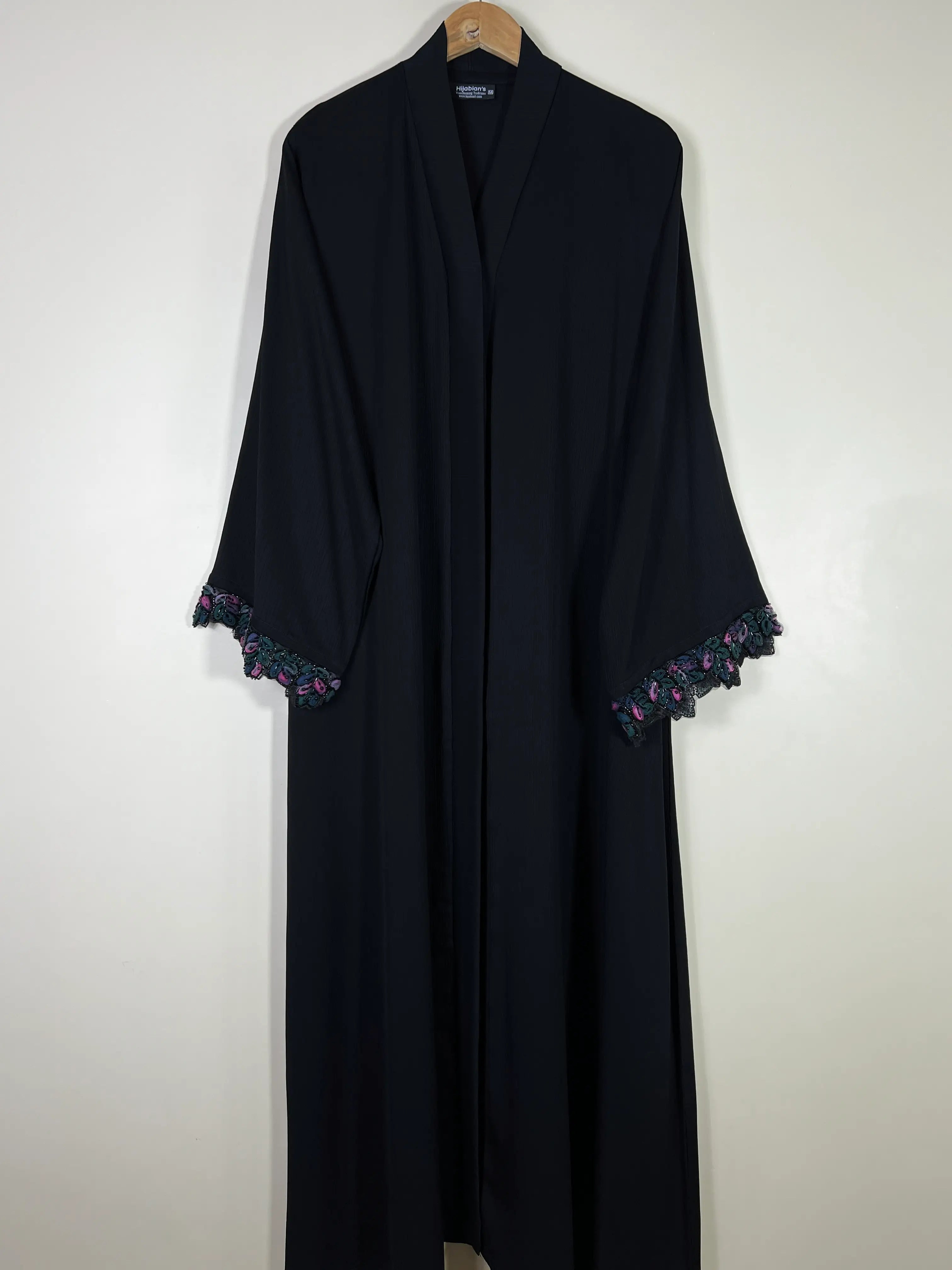 Black - Velvet Hour Abaya HJ1643 Secondary image