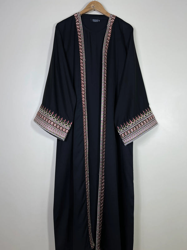 Black - Canvas Layer Abaya HJ1642