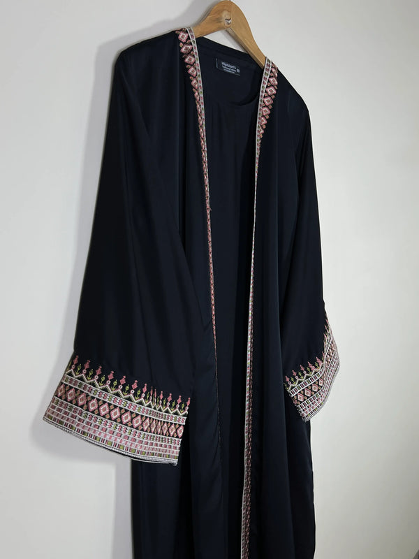 Black - Canvas Layer Abaya HJ1642