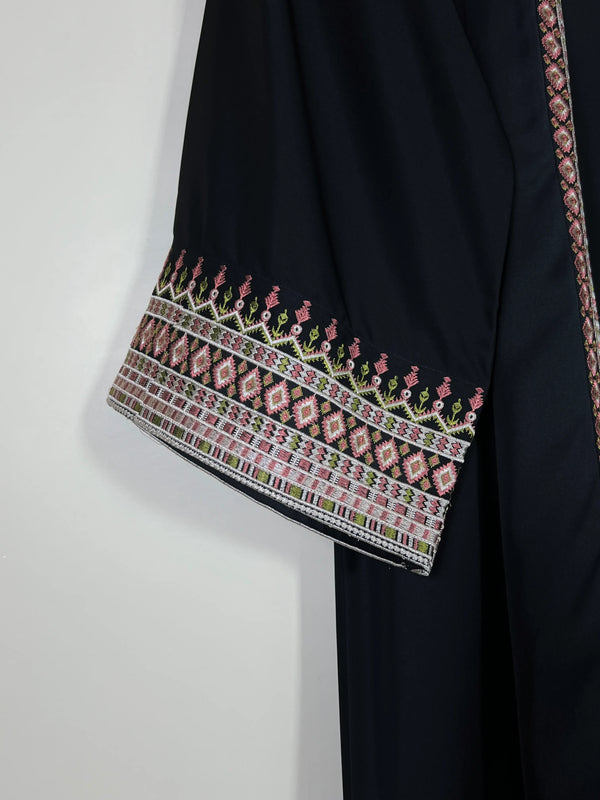 Black - Canvas Layer Abaya HJ1642