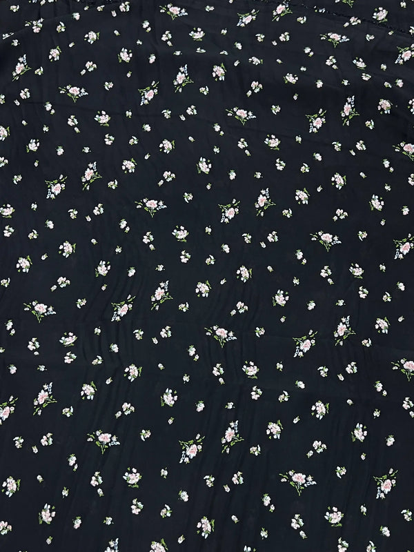 Black Floral Maxi Abaya - Mystic Flora HJ1654