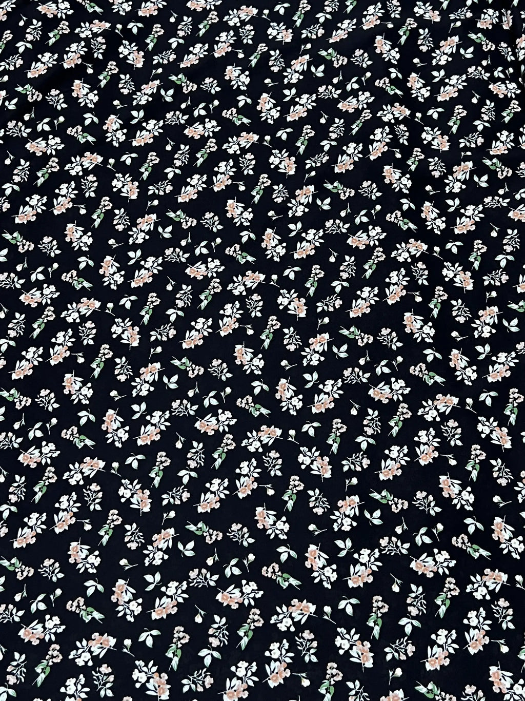 Black Floral Maxi Abaya - Noir Blossom HJ1655