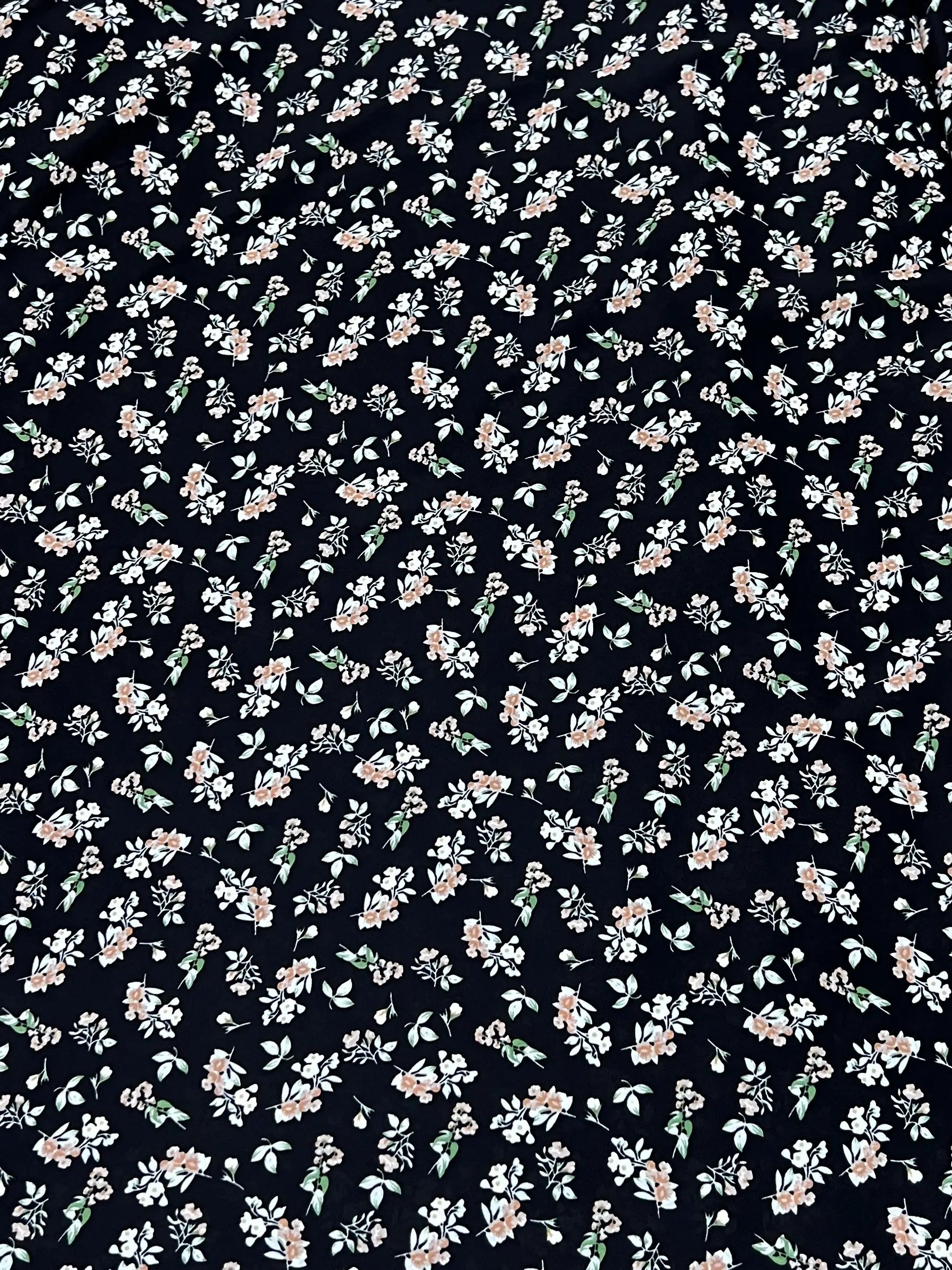 Black Floral Maxi Abaya - Noir Blossom HJ1655