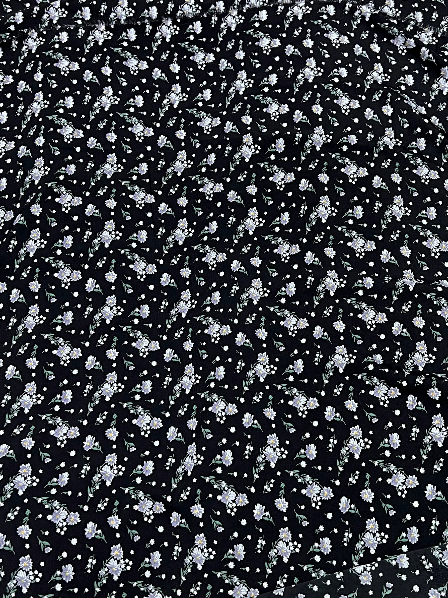 Black Floral Frill Maxi -  Frost Petal HJ1646