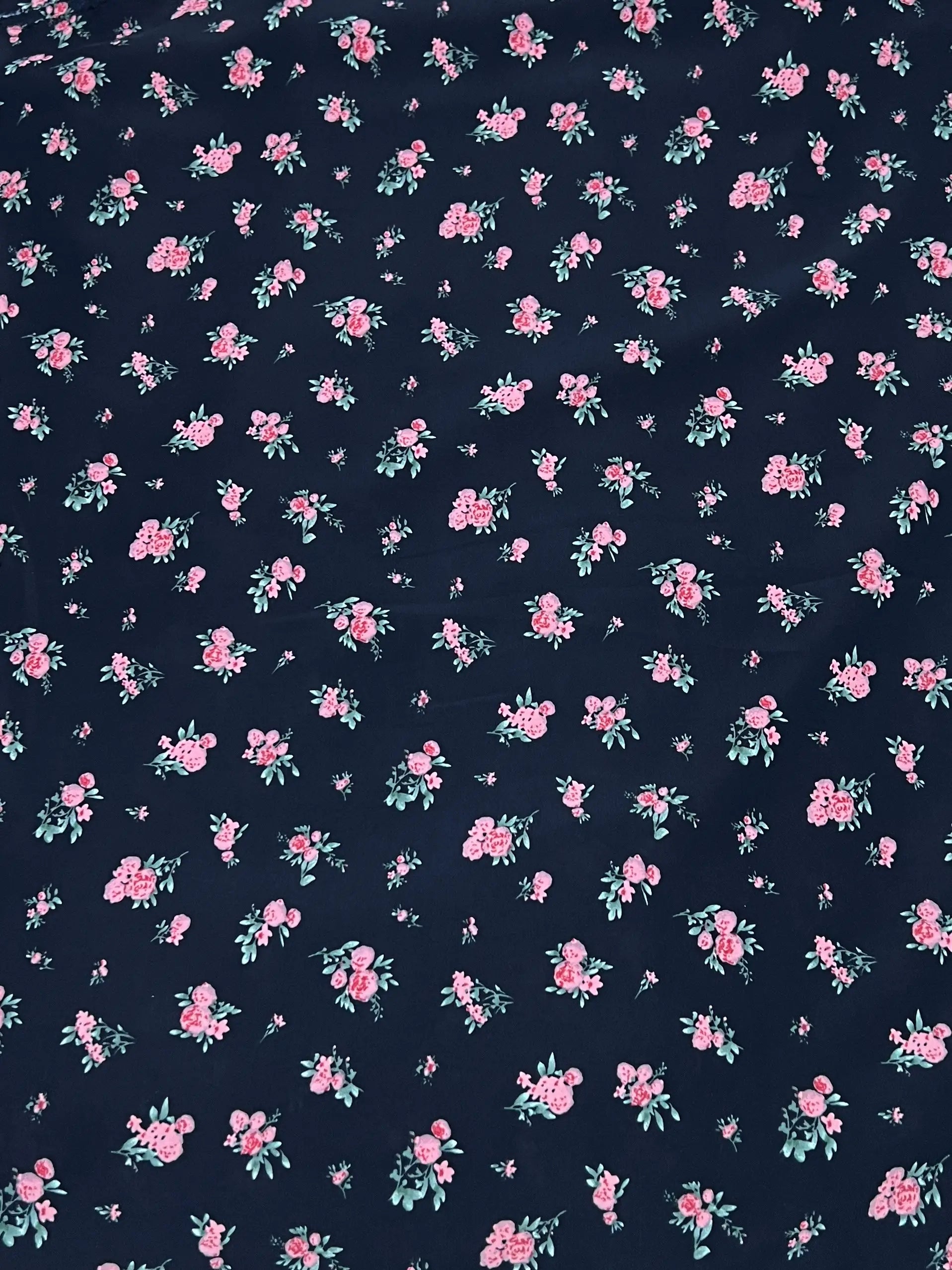 Blue Floral Frill Maxi -  Rosé Garden HJ1648