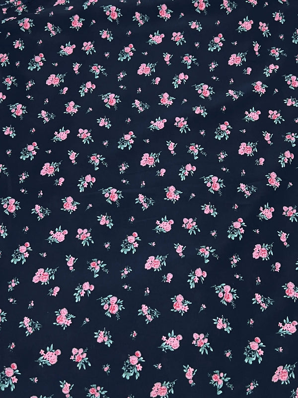 Blue - Floral Front Open Chun Abaya HJ1657