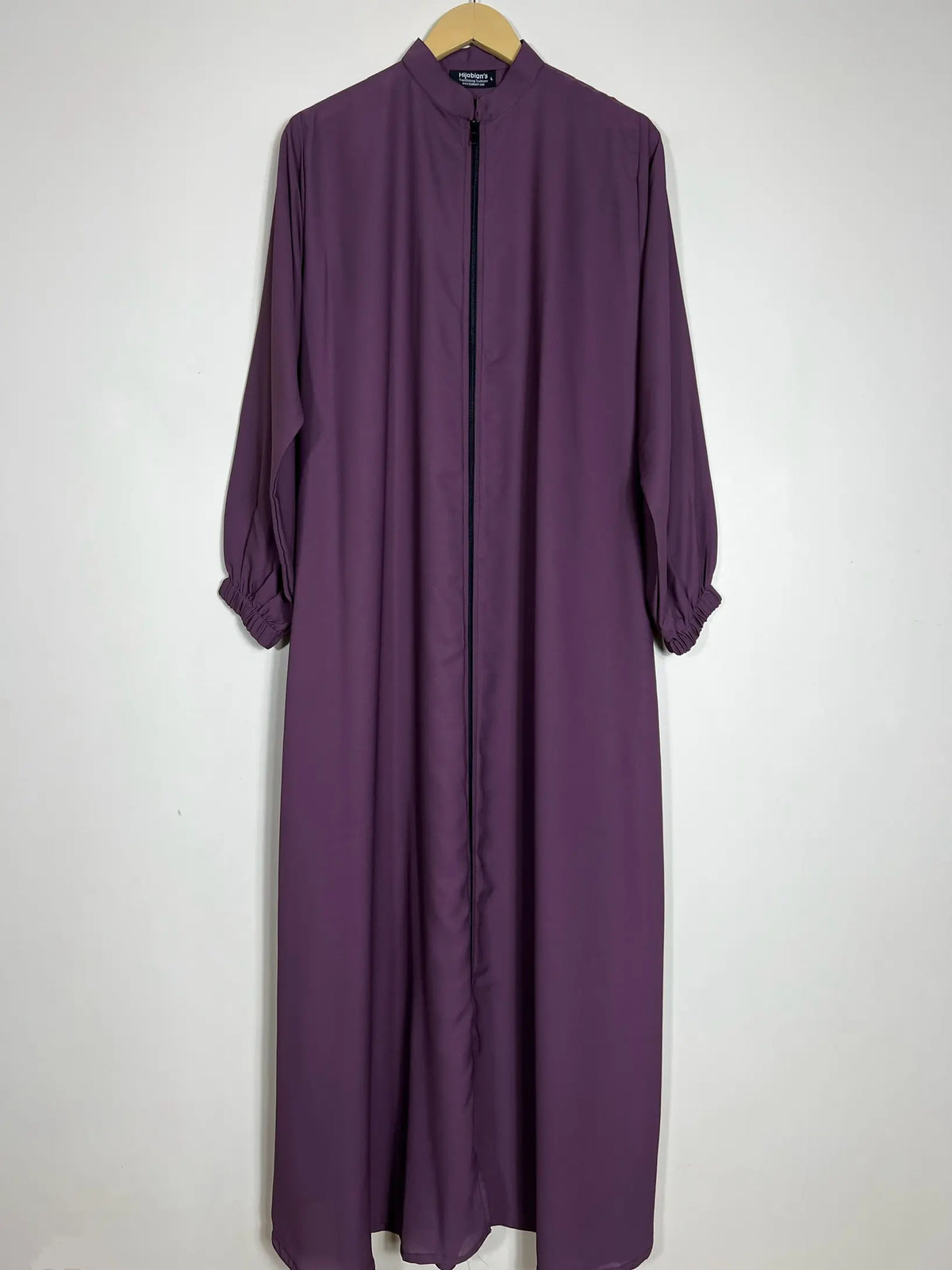 Purple - Zipper with Collar Abaya HJ0782 Main image