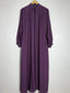 Purple - Zipper with Collar Abaya HJ0782