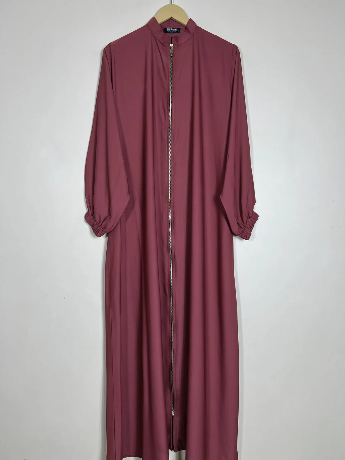 Crimson - Collar Style Zipper Abaya HJ0780 Main image