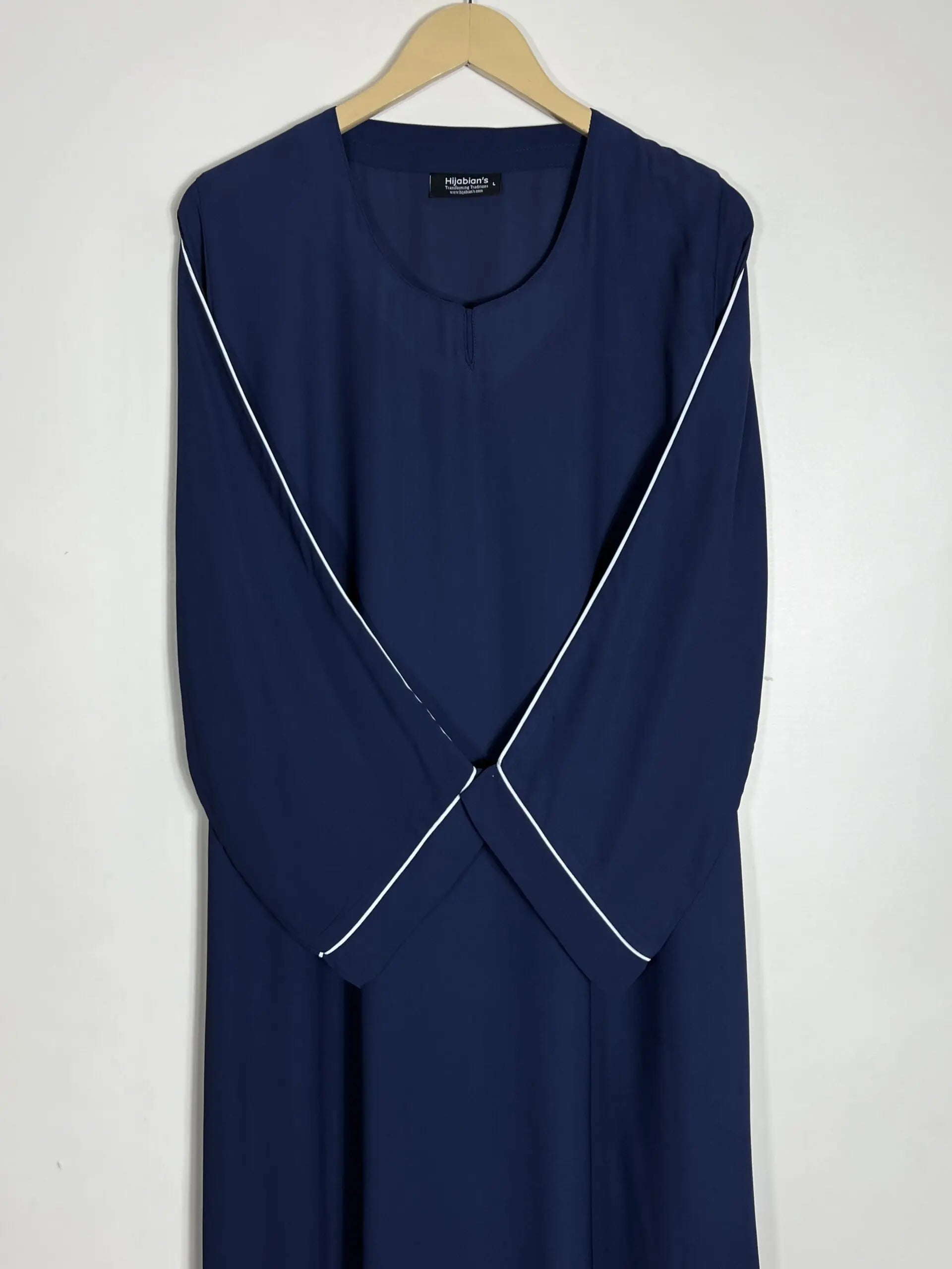 Blue - Dori Pipen Maxi Abaya HJ0788 Secondary image