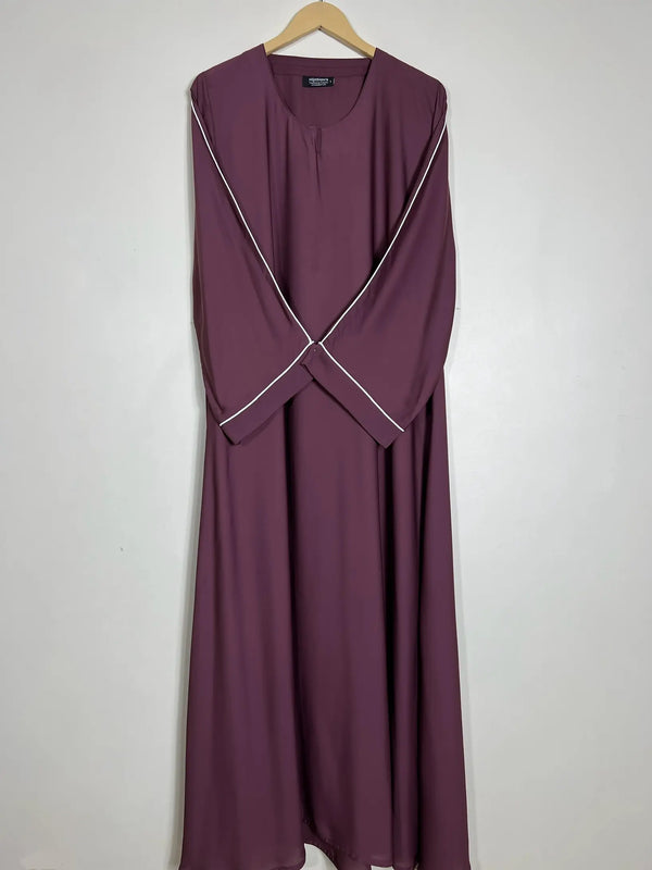 Maroon - Dori Pipen Maxi Abaya HJ0789