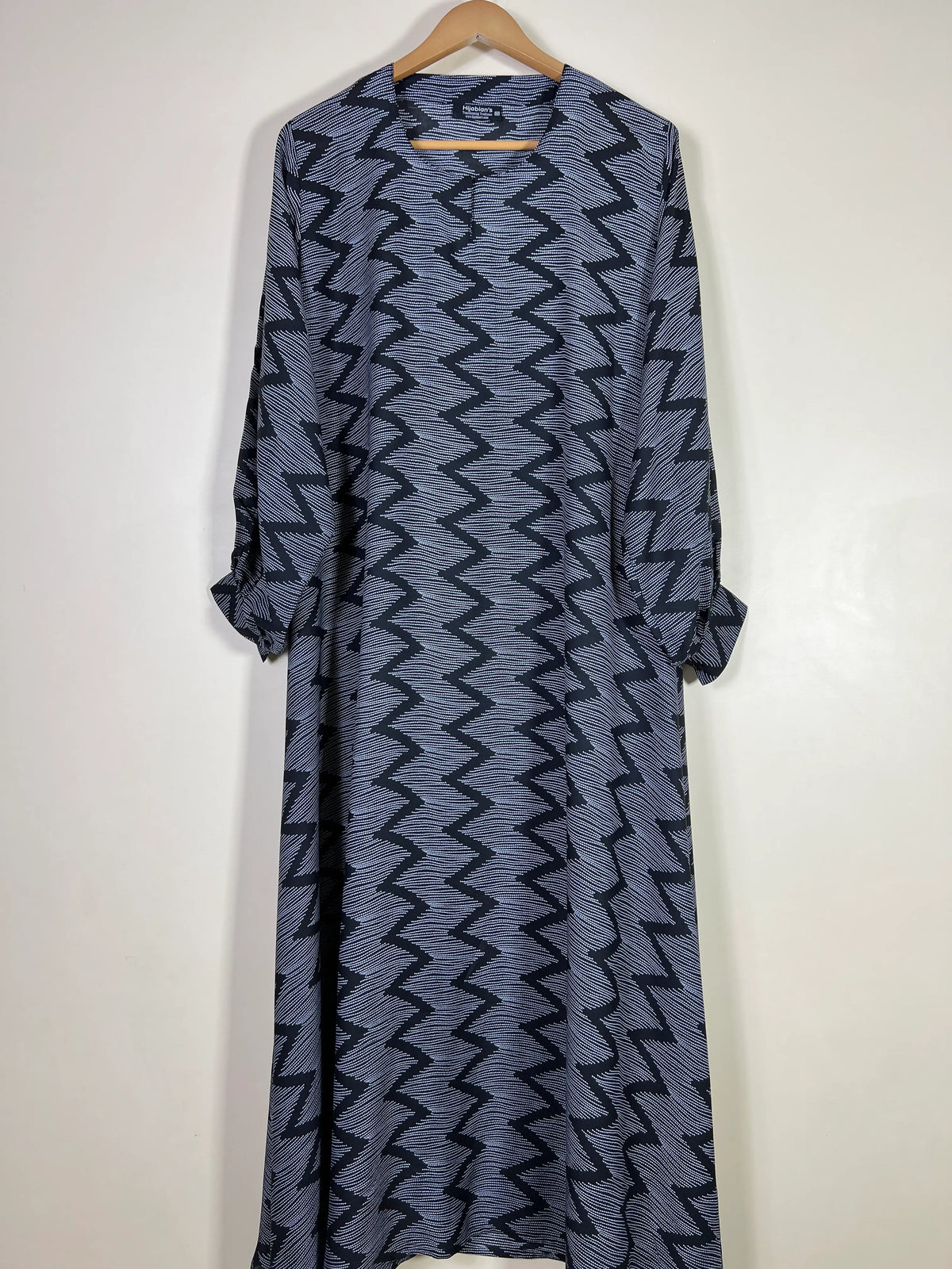 Slate Grey - Printed Maxi Abaya HJ1660 Main image