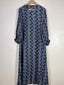 Slate Grey - Printed Maxi Abaya HJ1660