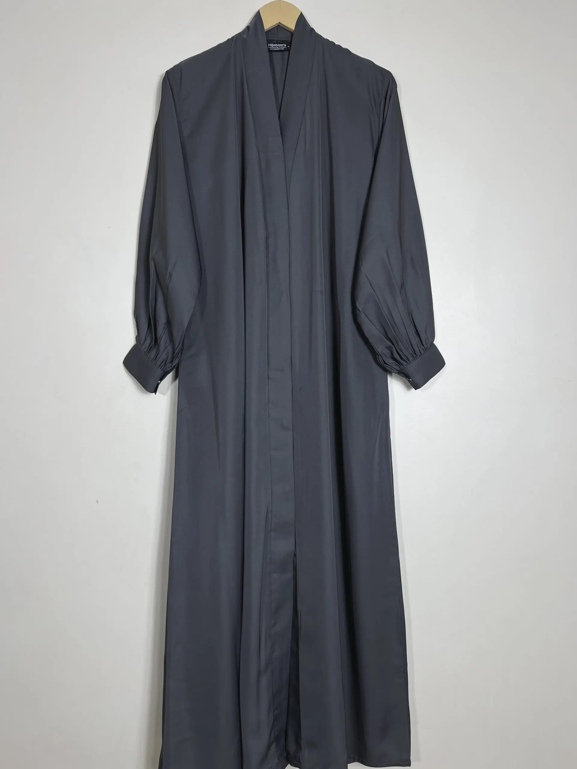 Grey - Front Open Abaya HJ0774
