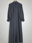 Grey - Front Open Abaya HJ0774