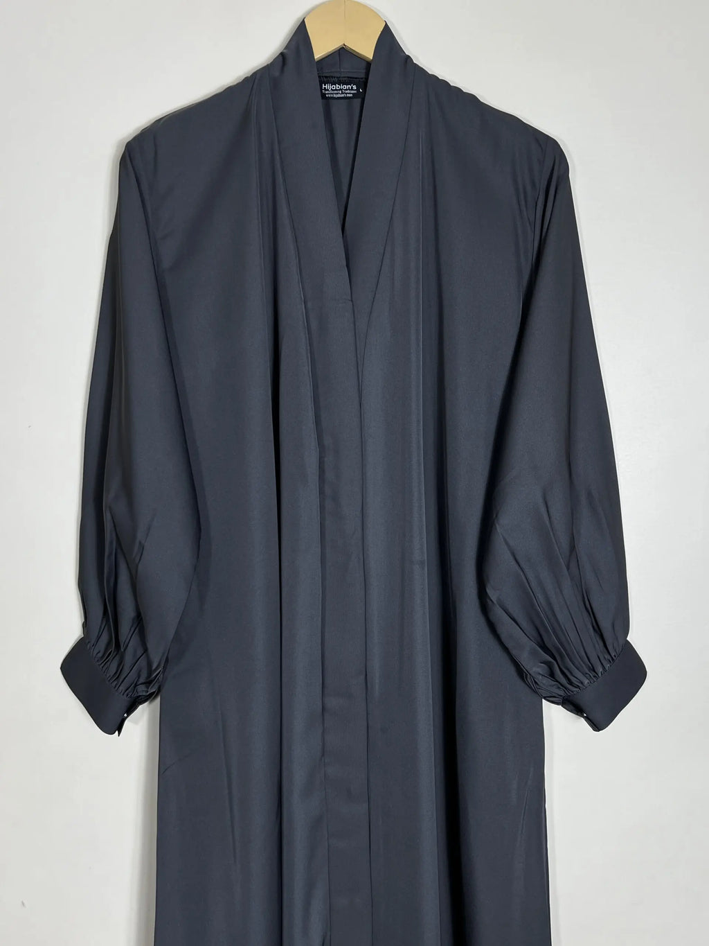 Grey - Front Open Abaya HJ0774