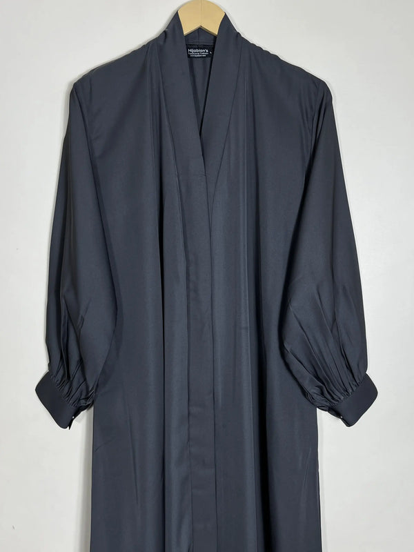 Grey - Front Open Abaya HJ0774