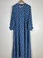 Deep Teal - Floral Maxi Abaya HJ1661