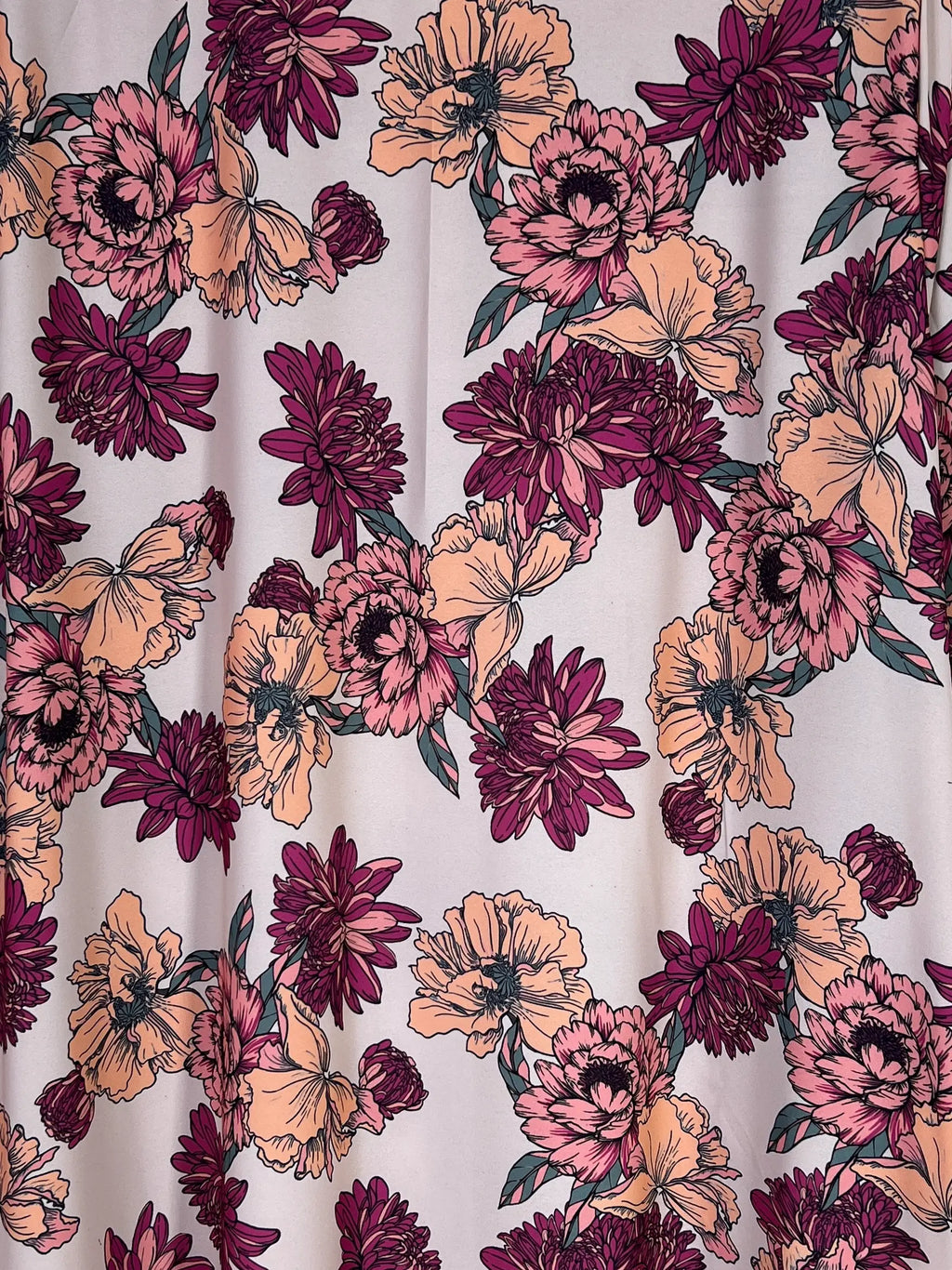 Dusty Rose - Floral Front Open Chun Abaya HJ1670