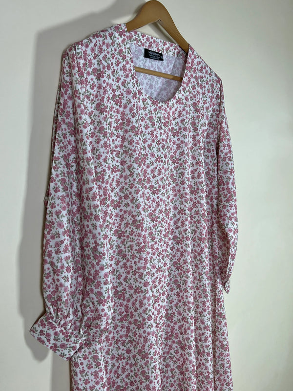 Blush - Floral Maxi Abaya HJ1663