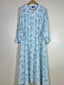 Mint White - Floral Maxi Abaya HJ1664