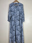 Steel Blue - Printed Maxi Abaya HJ1665