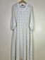 White - Floral Maxi Abaya HJ1666