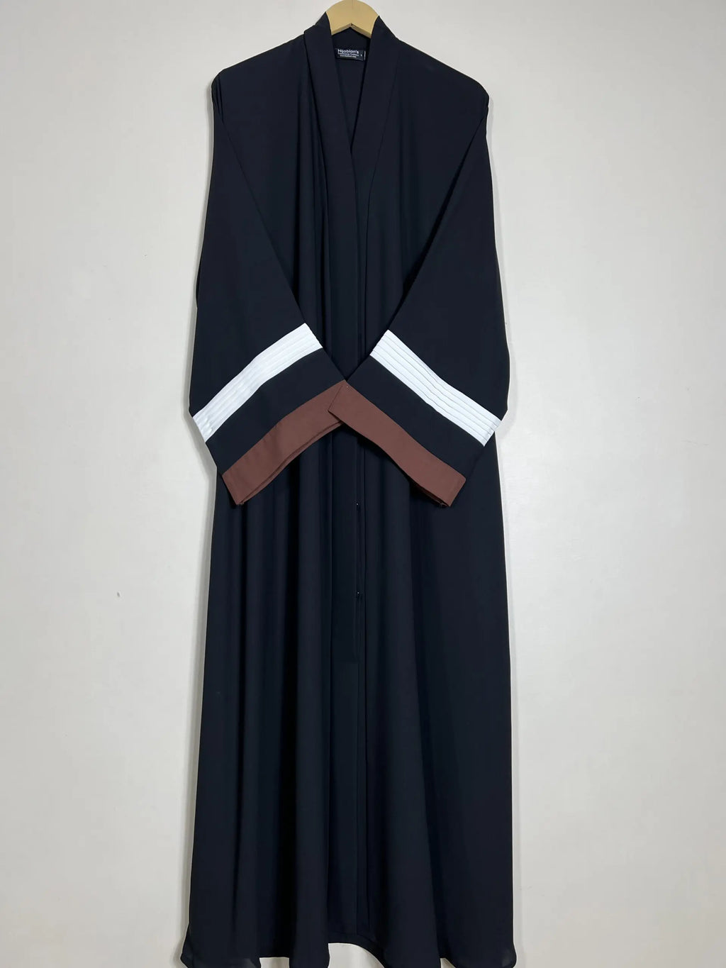 Russet - White Pleated Modest Abaya HJ0791