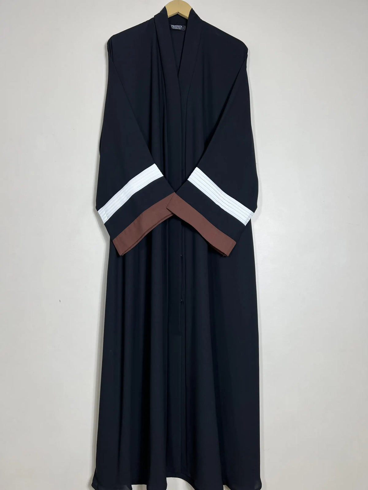 Russet - White Pleated Modest Abaya HJ0791 Main image