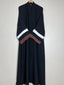 Russet - White Pleated Modest Abaya HJ0791