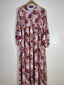Dusty Rose - Floral Front Open Chun Abaya HJ1670
