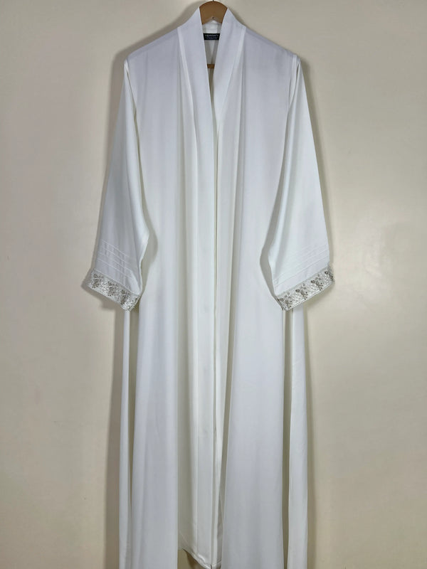 White - Dream Lace Abaya HJ1673