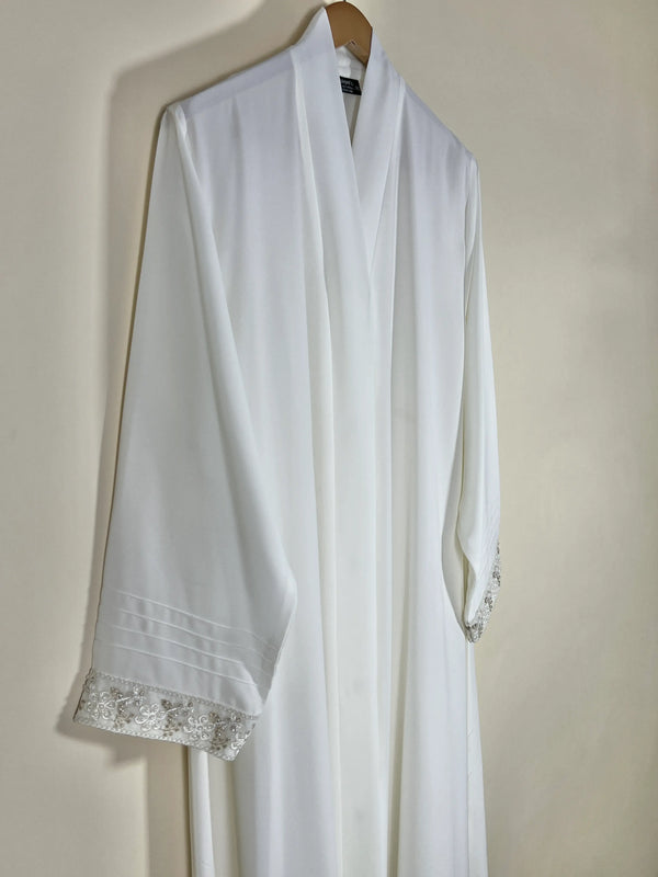 White - Dream Lace Abaya HJ1673