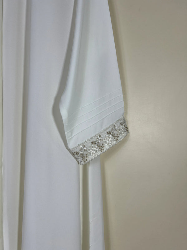 White - Dream Lace Abaya HJ1673