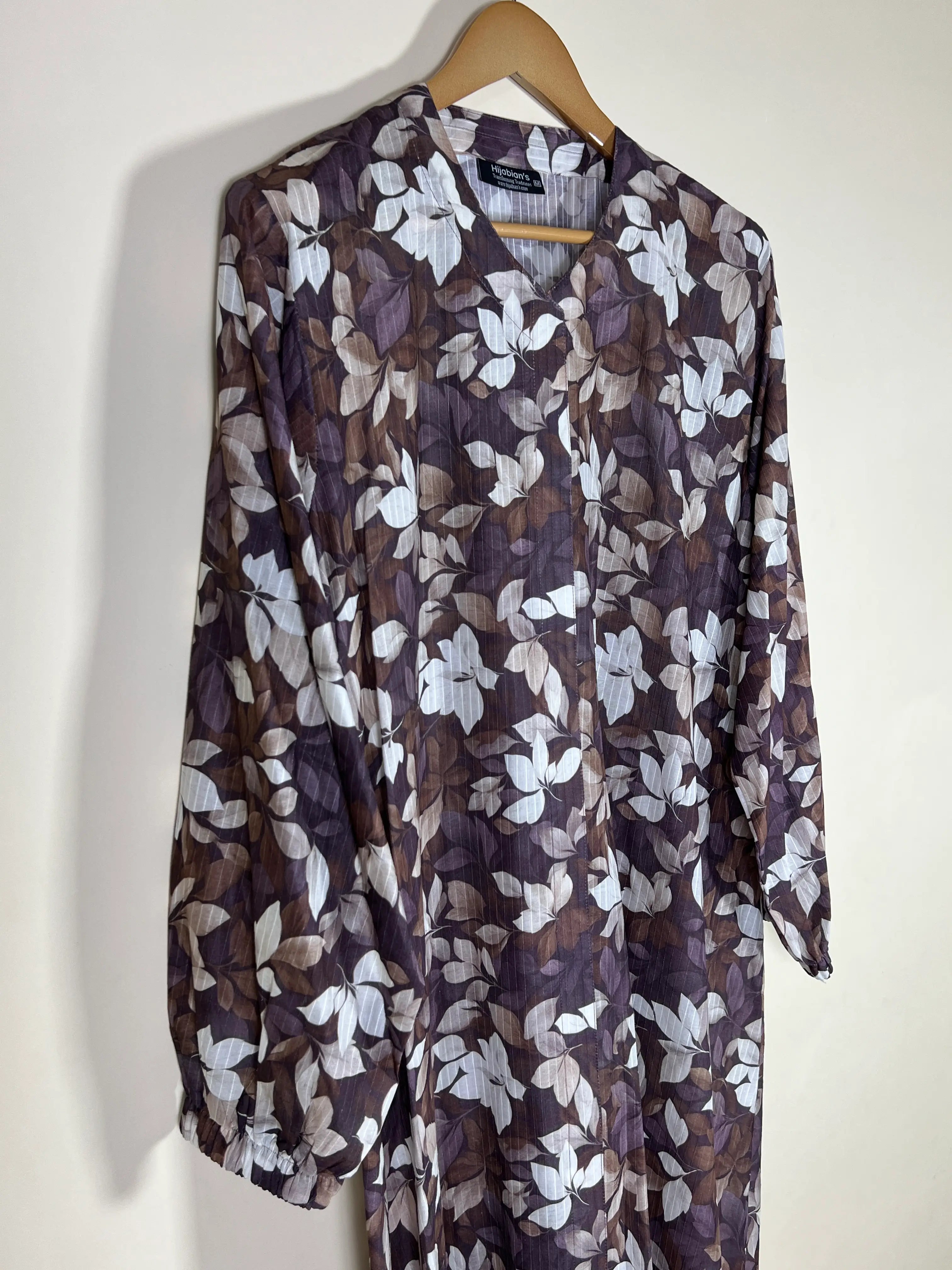 Mocha Brown - Arabic Lawn Abaya HJ1682