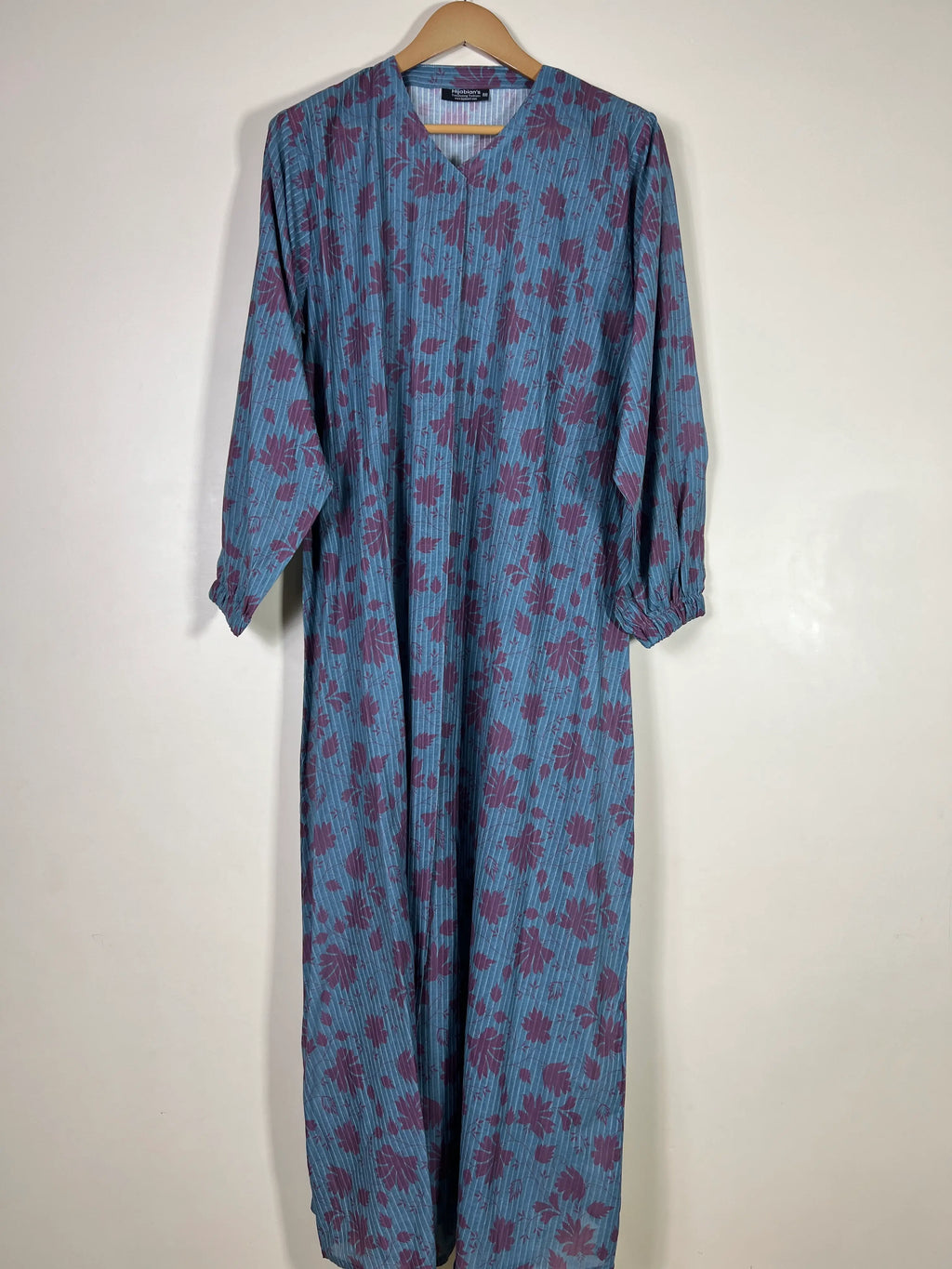 Plum Blue- Arabic Lawn Abaya HJ1688